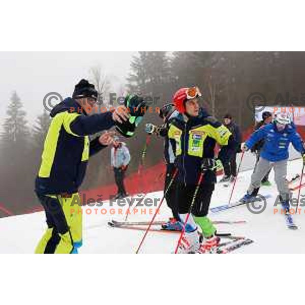 Zan Kranjec (SLO) during Course inspection before FIS Audi World Cup Giant Slalom for 58. Vitranc Cup in Kranjska Gora, Slovenia on March 9, 2019
