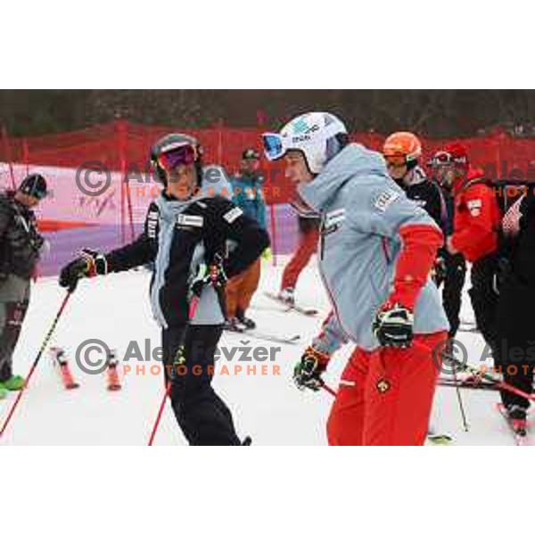 Course inspection before FIS Audi World Cup Giant Slalom for 58. Vitranc Cup in Kranjska Gora, Slovenia on March 9, 2019