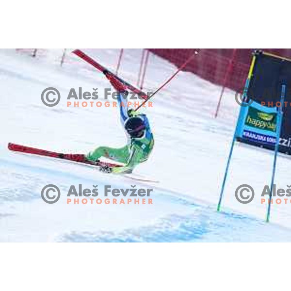 skiing in the first run of FIS Audi World Cup Giant Slalom for 58. Vitranc Cup in Kranjska Gora, Slovenia on March 9, 2019