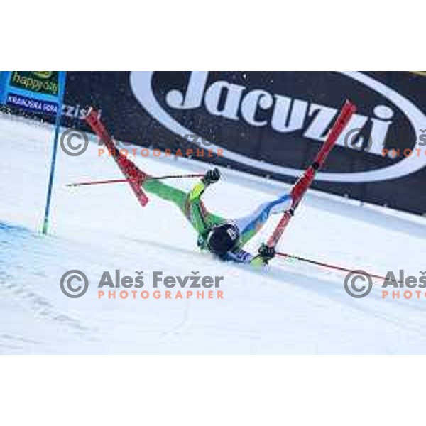 skiing in the first run of FIS Audi World Cup Giant Slalom for 58. Vitranc Cup in Kranjska Gora, Slovenia on March 9, 2019