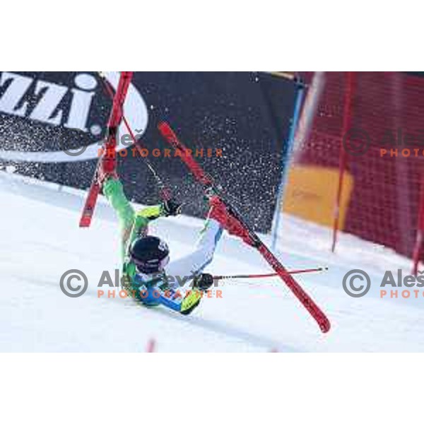 skiing in the first run of FIS Audi World Cup Giant Slalom for 58. Vitranc Cup in Kranjska Gora, Slovenia on March 9, 2019