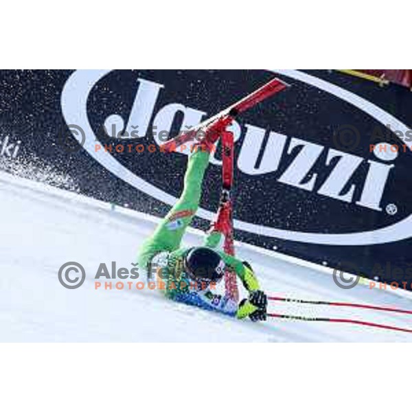 skiing in the first run of FIS Audi World Cup Giant Slalom for 58. Vitranc Cup in Kranjska Gora, Slovenia on March 9, 2019