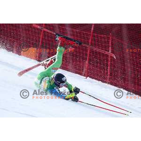 skiing in the first run of FIS Audi World Cup Giant Slalom for 58. Vitranc Cup in Kranjska Gora, Slovenia on March 9, 2019