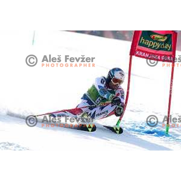 skiing in the first run of FIS Audi World Cup Giant Slalom for 58. Vitranc Cup in Kranjska Gora, Slovenia on March 9, 2019