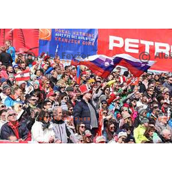 skiing in the first run of FIS Audi World Cup Giant Slalom for 58. Vitranc Cup in Kranjska Gora, Slovenia on March 9, 2019