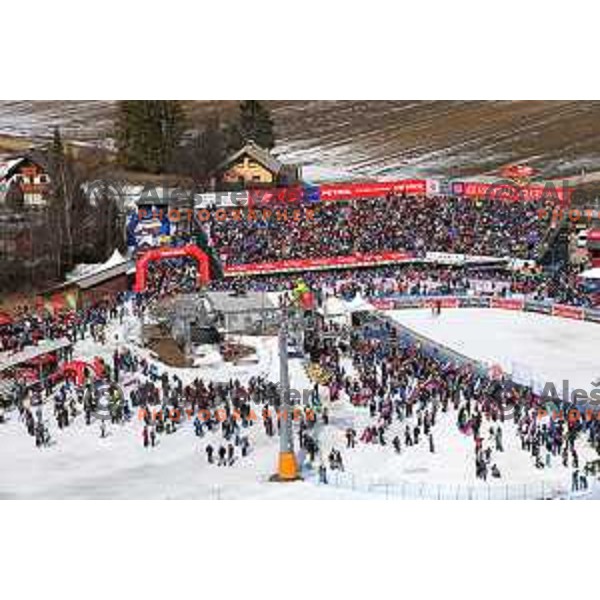 skiing in the first run of FIS Audi World Cup Giant Slalom for 58. Vitranc Cup in Kranjska Gora, Slovenia on March 9, 2019
