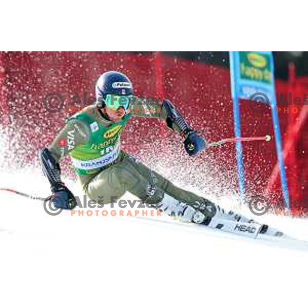 skiing in the first run of FIS Audi World Cup Giant Slalom for 58. Vitranc Cup in Kranjska Gora, Slovenia on March 9, 2019