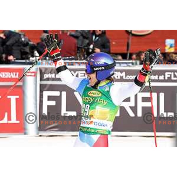 skiing in the first run of FIS Audi World Cup Giant Slalom for 58. Vitranc Cup in Kranjska Gora, Slovenia on March 9, 2019