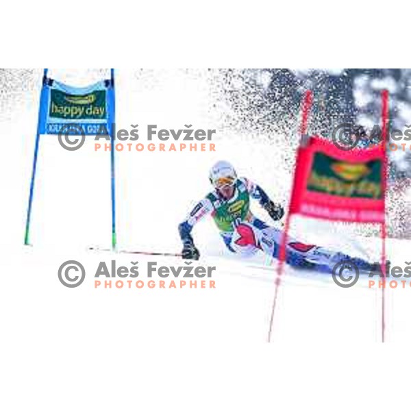 skiing in the first run of FIS Audi World Cup Giant Slalom for 58. Vitranc Cup in Kranjska Gora, Slovenia on March 9, 2019