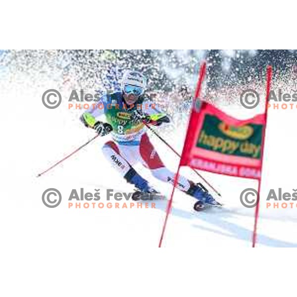 skiing in the first run of FIS Audi World Cup Giant Slalom for 58. Vitranc Cup in Kranjska Gora, Slovenia on March 9, 2019