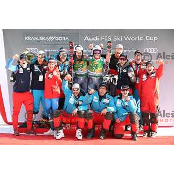 Henrik Kristoffersen, winner of Audi FIS World Cup Giant Slalom for 58. Vitranc Cup in Kranjska Gora, Slovenia on March 9, 2019