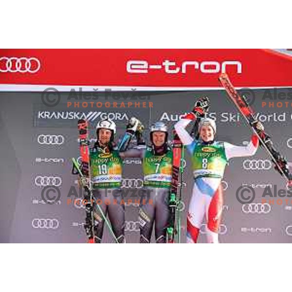 Henrik Kristoffersen, winner of Audi FIS World Cup Giant Slalom for 58. Vitranc Cup in Kranjska Gora, Slovenia on March 9, 2019