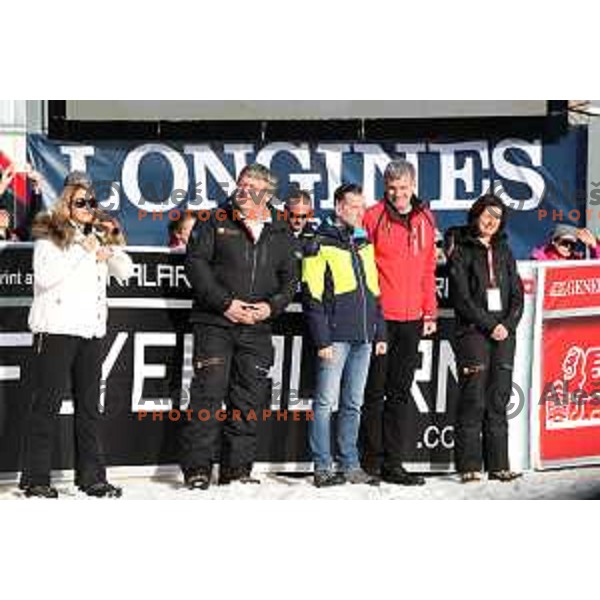 Prize giving ceremony of Audi FIS World Cup Giant Slalom for 58. Vitranc Cup in Kranjska Gora, Slovenia on March 9, 2019