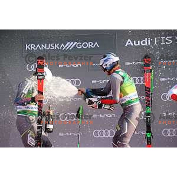 Henrik Kristoffersen, winner of Audi FIS World Cup Giant Slalom for 58. Vitranc Cup in Kranjska Gora, Slovenia on March 9, 2019