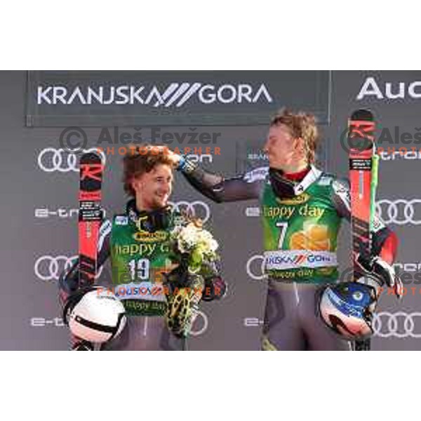 Henrik Kristoffersen, winner of Audi FIS World Cup Giant Slalom for 58. Vitranc Cup in Kranjska Gora, Slovenia on March 9, 2019