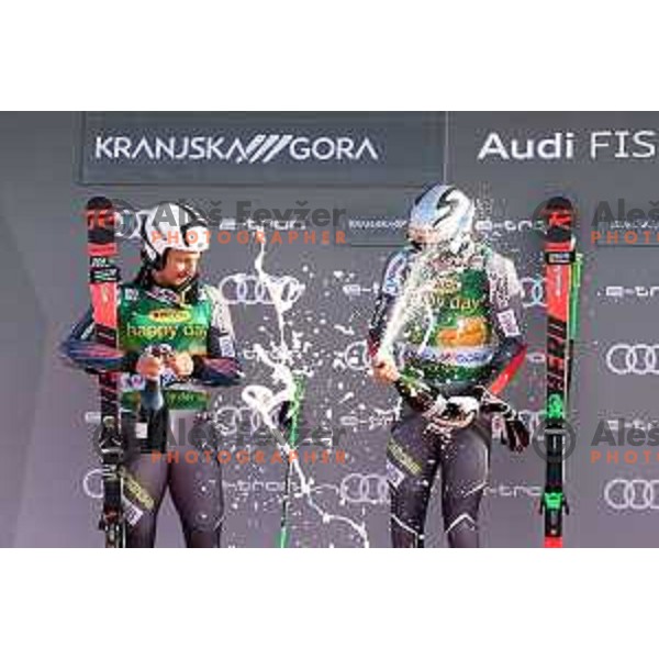 Henrik Kristoffersen, winner of Audi FIS World Cup Giant Slalom for 58. Vitranc Cup in Kranjska Gora, Slovenia on March 9, 2019
