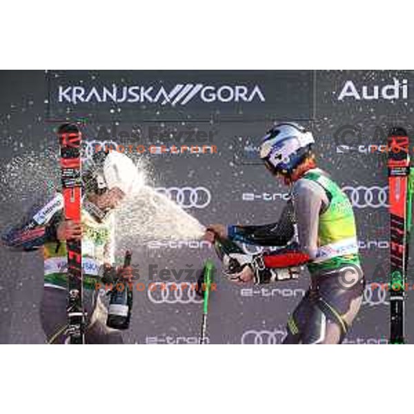Henrik Kristoffersen, winner of Audi FIS World Cup Giant Slalom for 58. Vitranc Cup in Kranjska Gora, Slovenia on March 9, 2019