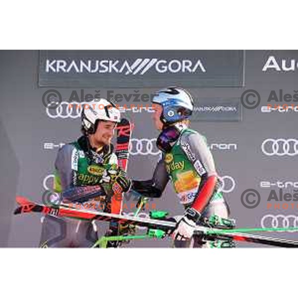 Henrik Kristoffersen, winner of Audi FIS World Cup Giant Slalom for 58. Vitranc Cup in Kranjska Gora, Slovenia on March 9, 2019