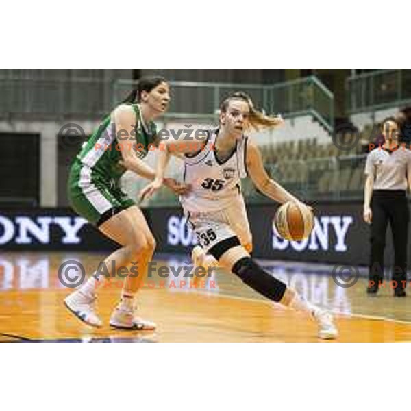 Tina Cvijanovic in action during women basketball match between ZKK Maribor and Ilirija, semi-final cup 2019, played in Dvorana Tabor, Maribor, Slovenia on March 9, 2019