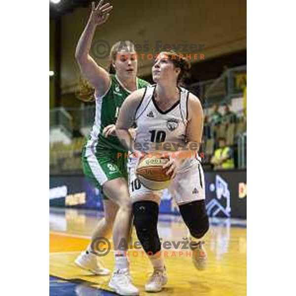 Nikolina Sofric of Ilirija vs Teja Cresnik of Maribor in action during women basketball match between ZKK Maribor and Ilirija, semi-final cup 2019, played in Dvorana Tabor, Maribor, Slovenia on March 9, 2019