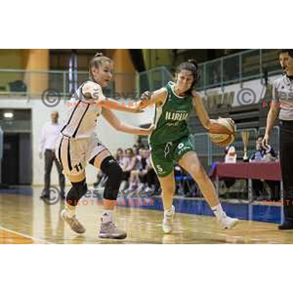 Elma Dautovic of Maribor vs Ela Micunovic of Ilirija in action during women basketball match between ZKK Maribor and Ilirija, semi-final cup 2019, played in Dvorana Tabor, Maribor, Slovenia on March 9, 2019