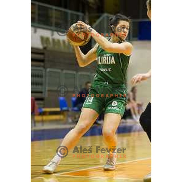 Neza Vrecer in action during women basketball match between ZKK Maribor and Ilirija, semi-final cup 2019, played in Dvorana Tabor, Maribor, Slovenia on March 9, 2019