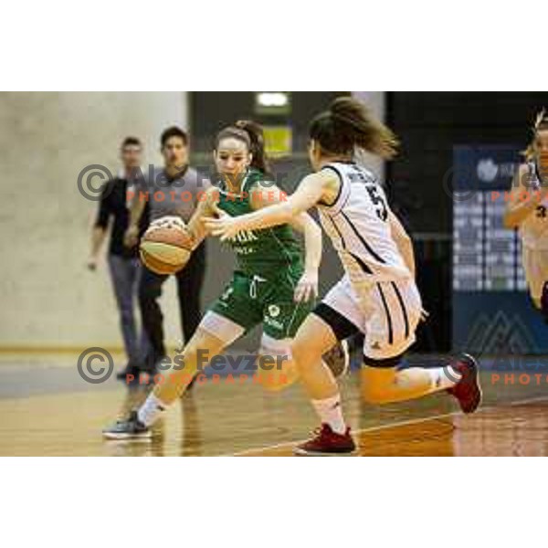 Tina More of Ilirija in action during women basketball match between ZKK Maribor and Ilirija, semi-final cup 2019, played in Dvorana Tabor, Maribor, Slovenia on March 9, 2019