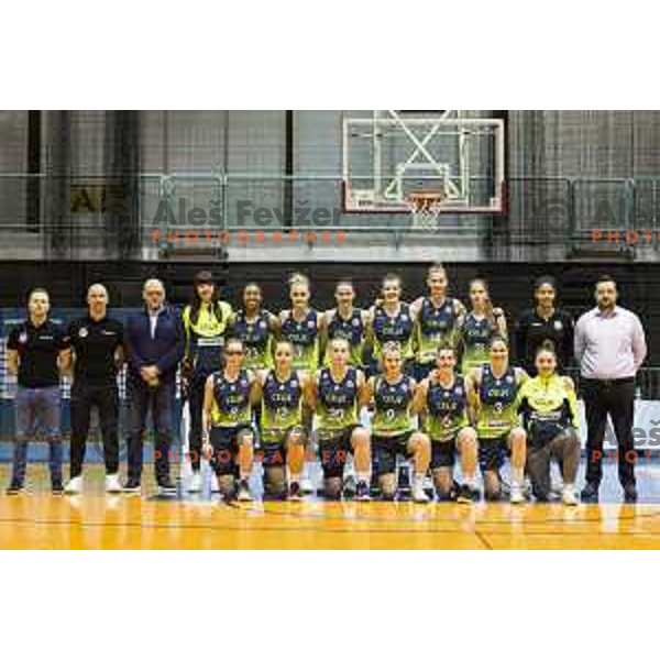 Team ZKK Cinkarna Celje prior to women basketball match between ZKK Cinkarna Celje and Triglav, semi-final cup 2019, played in Dvorana Tabor, Maribor, Slovenia on March 9, 2019