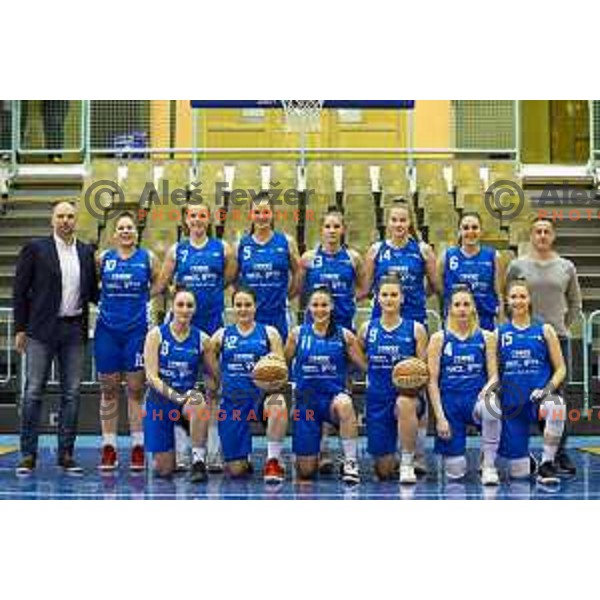 Team ZKK Triglav prior to women basketball match between ZKK Cinkarna Celje and Triglav, semi-final cup 2019, played in Dvorana Tabor, Maribor, Slovenia on March 9, 2019