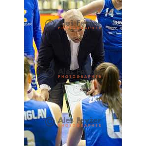 Ernest Novak, head coach of Triglav during women basketball match between ZKK Cinkarna Celje and Triglav, semi-final cup 2019, played in Dvorana Tabor, Maribor, Slovenia on March 9, 2019