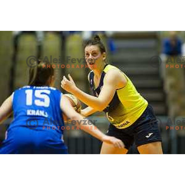 Aleksandra Kroselj in action during women basketball match between ZKK Cinkarna Celje and Triglav, semi-final cup 2019, played in Dvorana Tabor, Maribor, Slovenia on March 9, 2019