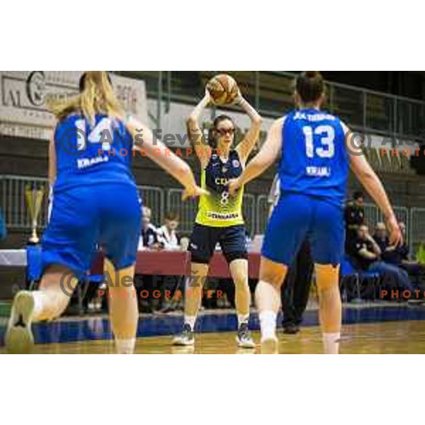 Blaza Ceh in action during women basketball match between ZKK Cinkarna Celje and Triglav, semi-final cup 2019, played in Dvorana Tabor, Maribor, Slovenia on March 9, 2019