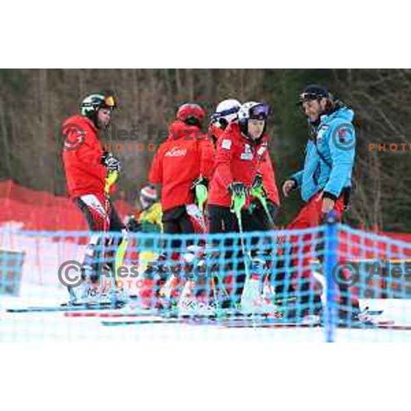 Course inspection before Audi FIS World Cup Slalom for 58. Vitranc Cup in Kranjska Gora, Slovenia on March 10, 2019
