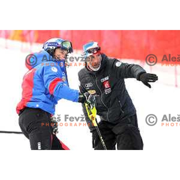 Course inspection before Audi FIS World Cup Slalom for 58. Vitranc Cup in Kranjska Gora, Slovenia on March 10, 2019