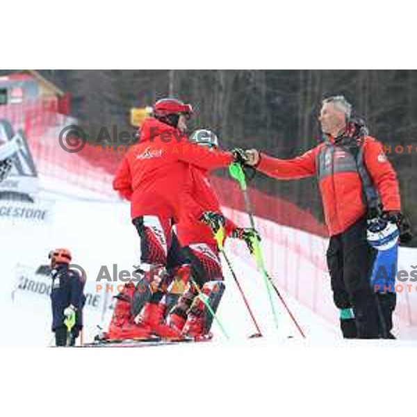 Marcel Hirscher at Course inspection before Audi FIS World Cup Slalom for 58. Vitranc Cup in Kranjska Gora, Slovenia on March 10, 2019