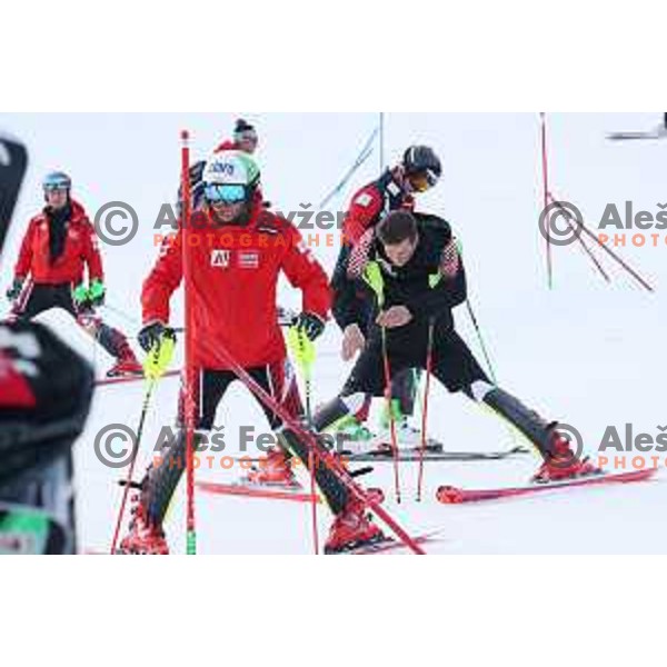Course inspection before Audi FIS World Cup Slalom for 58. Vitranc Cup in Kranjska Gora, Slovenia on March 10, 2019