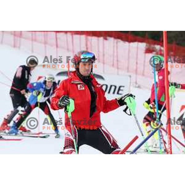 Marcel Hirscher at Course inspection before Audi FIS World Cup Slalom for 58. Vitranc Cup in Kranjska Gora, Slovenia on March 10, 2019