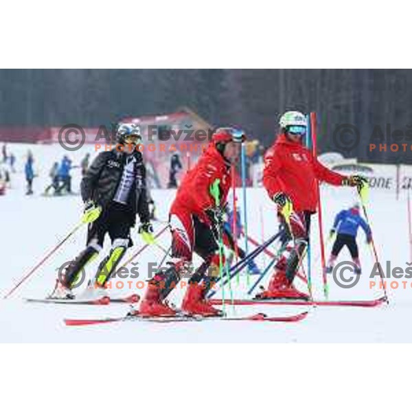 Marcel Hirscher at Course inspection before Audi FIS World Cup Slalom for 58. Vitranc Cup in Kranjska Gora, Slovenia on March 10, 2019