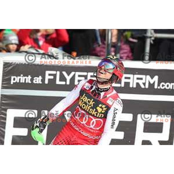 Marcel Hirscher, third placed at Audi FIS World Cup Slalom for 58. Vitranc Cup in Kranjska Gora, Slovenia on March 10, 2019