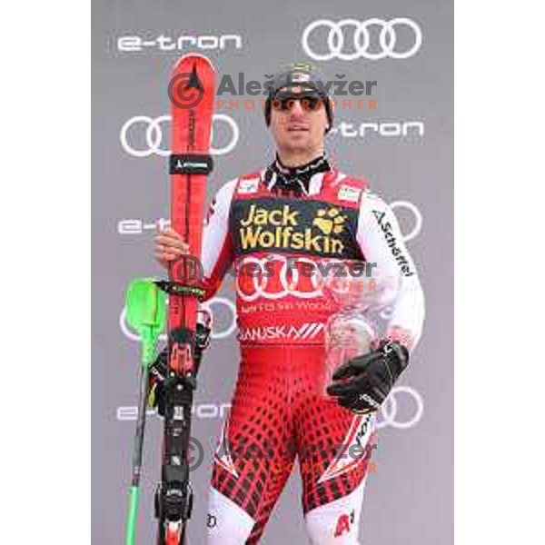Marcel Hirscher, third placed at Audi FIS World Cup Slalom for 58. Vitranc Cup in Kranjska Gora, Slovenia on March 10, 2019