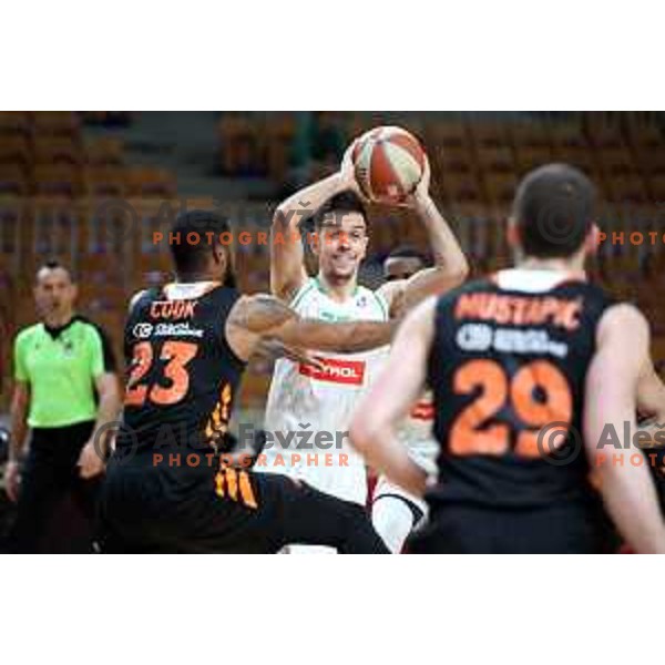 Nenad Miljenovic of Petrol Olimpija in action during ABA league basketball match between Petrol Olimpija and Cedevita in Tivoli Hall, Ljubljana on March 10, 2019