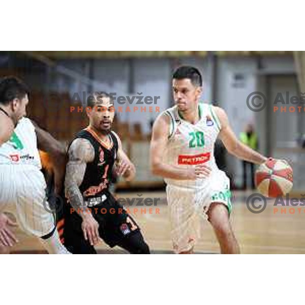 Nenad Miljenovic of Petrol Olimpija in action during ABA league basketball match between Petrol Olimpija and Cedevita in Tivoli Hall, Ljubljana on March 10, 2019