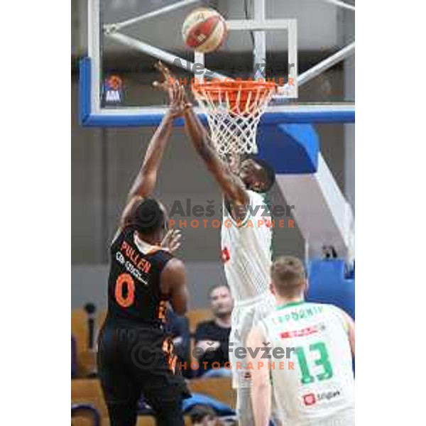 Marvin Jones of Petrol Olimpija in action during ABA league basketball match between Petrol Olimpija and Cedevita in Tivoli Hall, Ljubljana on March 10, 2019