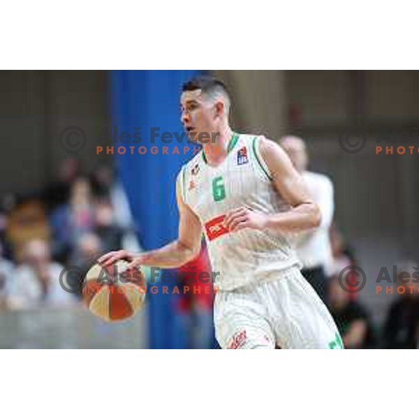 Jan Span of Petrol Olimpija in action during ABA league basketball match between Petrol Olimpija and Cedevita in Tivoli Hall, Ljubljana on March 10, 2019