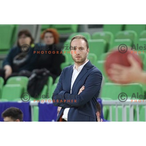 Dejan Jakara during Nova KBM league basketball match between Petrol Olimpija and Helios suns in Stozice, Ljubljana, Slovenia on March 14, 2019