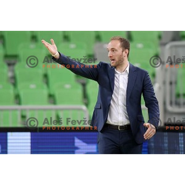 Dejan Jakara during Nova KBM league basketball match between Petrol Olimpija and Helios suns in Stozice, Ljubljana, Slovenia on March 14, 2019