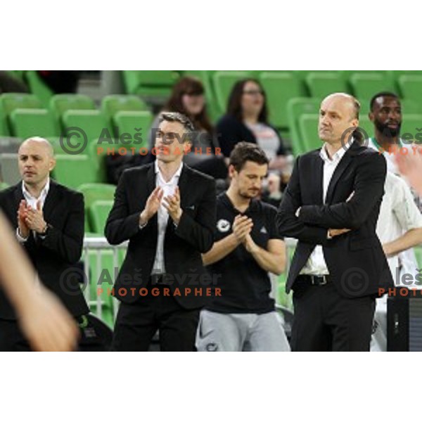 Jure Zdovc, head coach of Petrol Olimpija during Nova KBM league basketball match between Petrol Olimpija and Helios suns in Stozice, Ljubljana, Slovenia on March 14, 2019