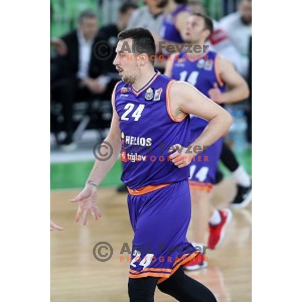action during Nova KBM league basketball match between Petrol Olimpija and Helios suns in Stozice, Ljubljana, Slovenia on March 14, 2019