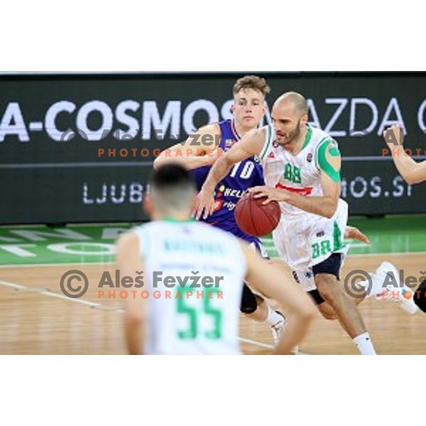 Boban Tomic of Petrol Olimpija in action during Nova KBM league basketball match between Petrol Olimpija and Helios suns in Stozice, Ljubljana, Slovenia on March 14, 2019