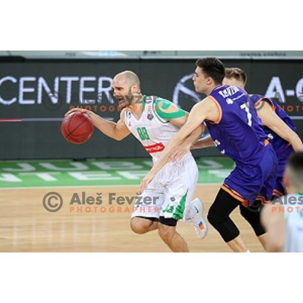 Boban Tomic of Petrol Olimpija in action during Nova KBM league basketball match between Petrol Olimpija and Helios suns in Stozice, Ljubljana, Slovenia on March 14, 2019
